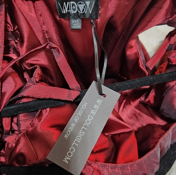 Dolls Kill Haunted Hue Mini Dress - Red- size xxs - Picture 4 of 6